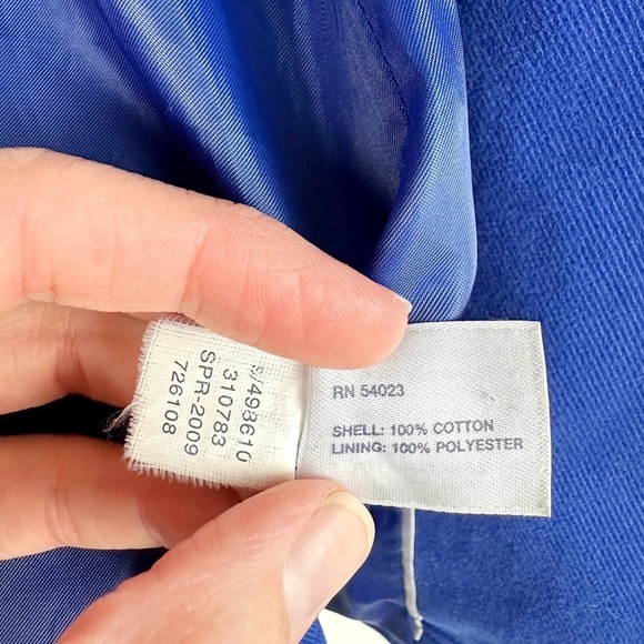 Gap Cobalt Blue Cotton Pea Coat - Picture 9 of 9